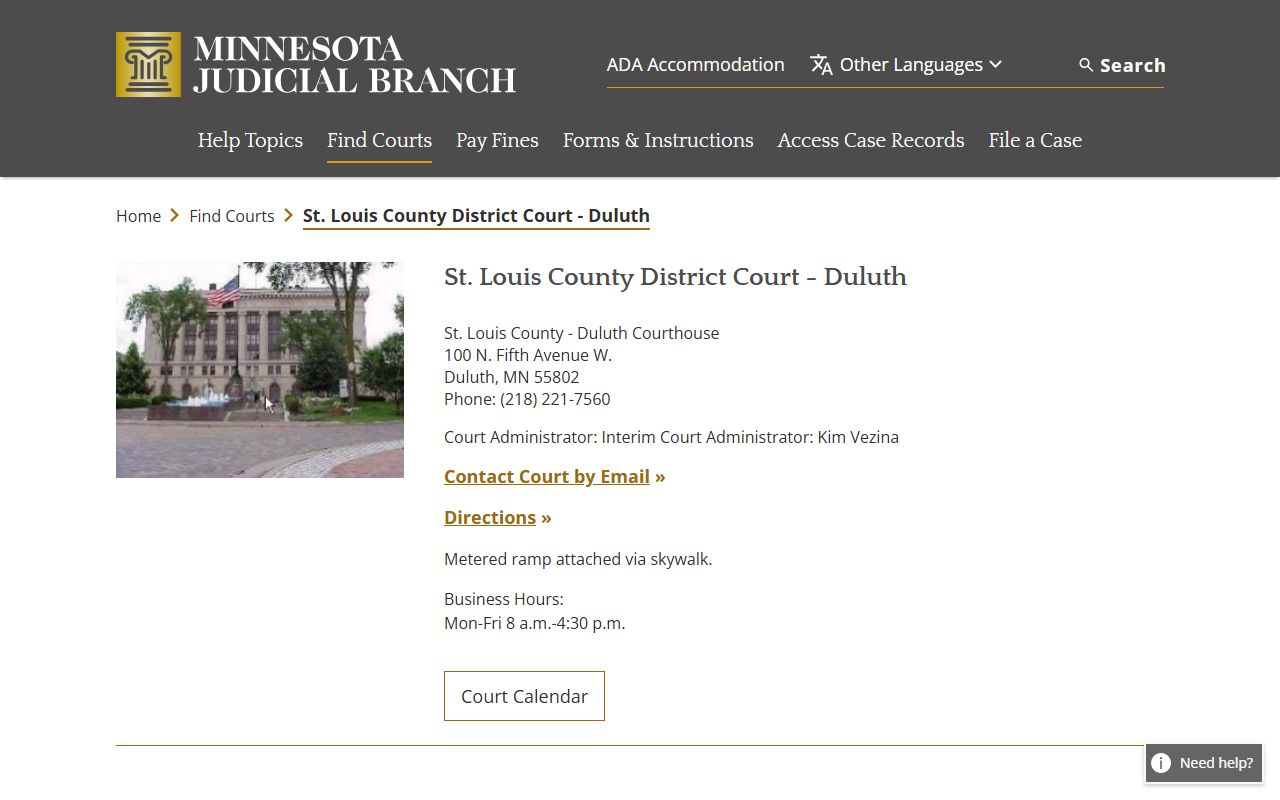 St. Louis County District Court Duluth dissolution of marriage