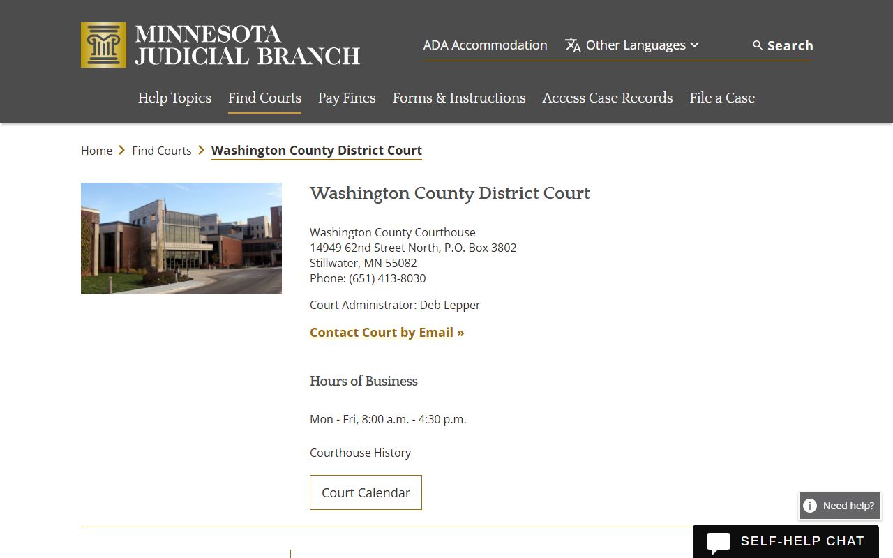 Washington County District Court Woodbury dissolution of marriage