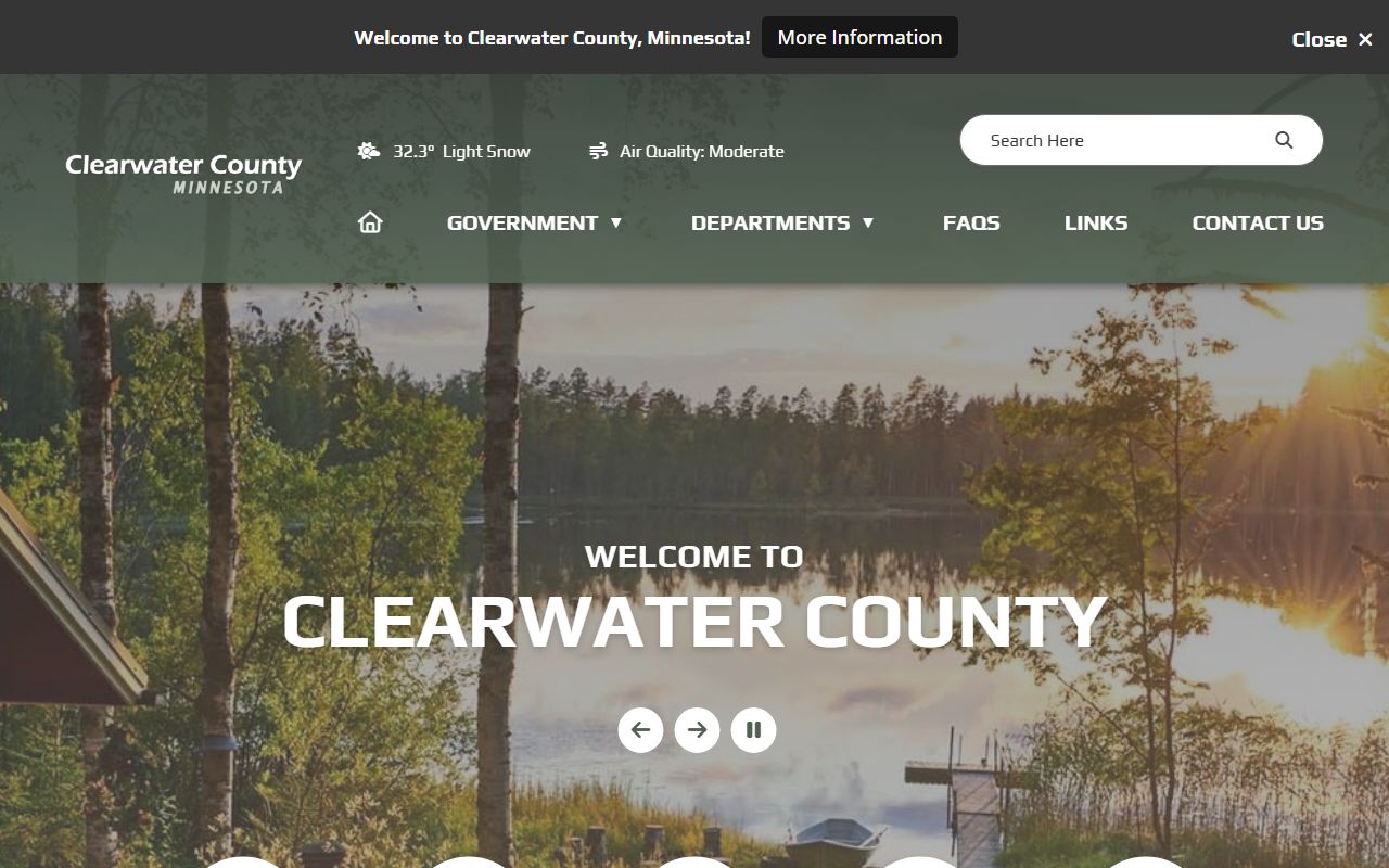 Clearwater County website for dissolution of marriage information