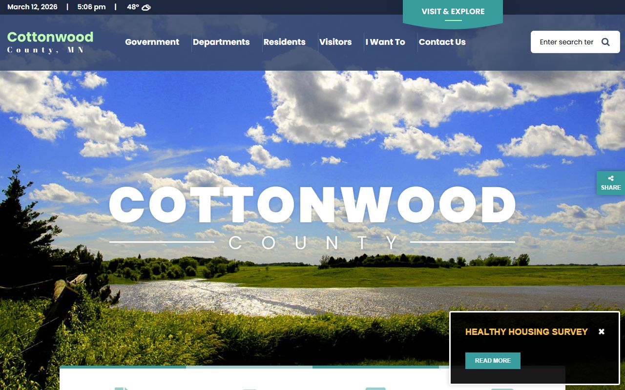 Cottonwood County website for dissolution of marriage court services