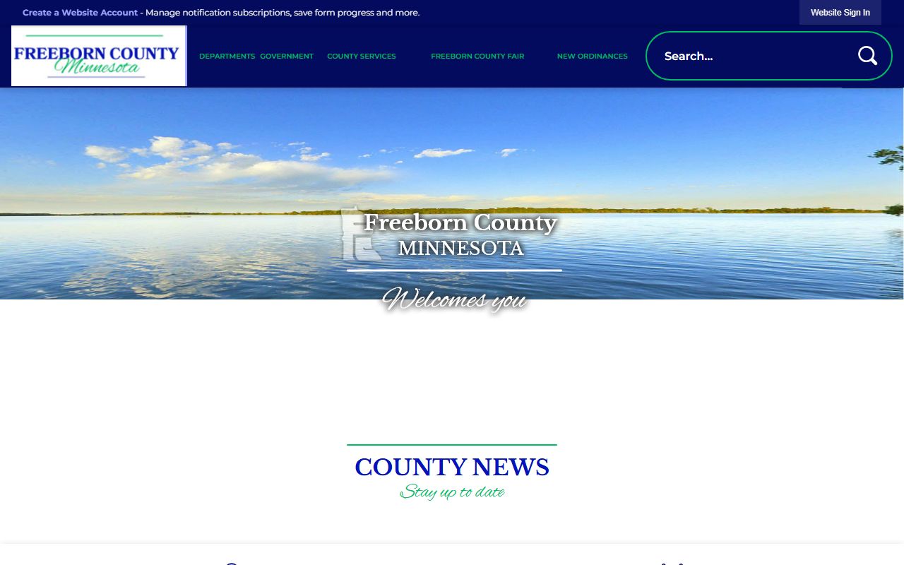 Freeborn County website for dissolution of marriage records