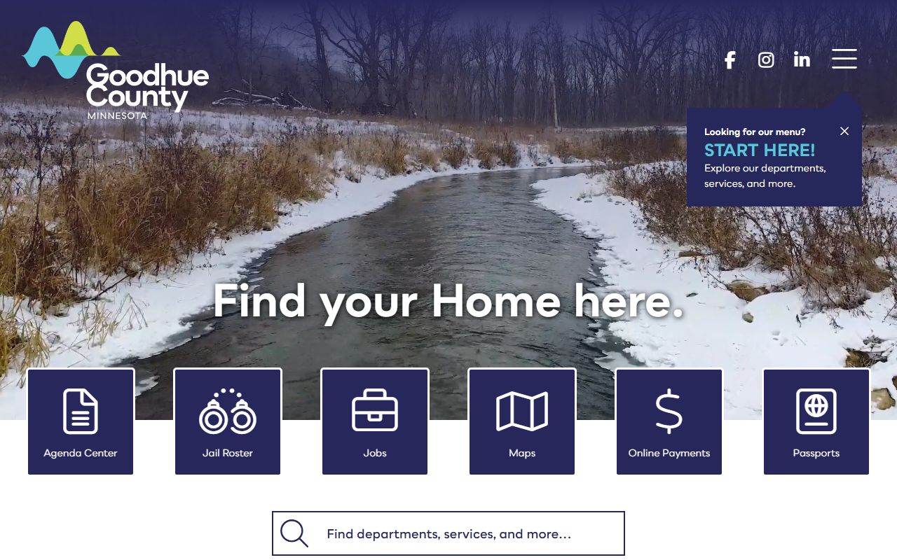 Goodhue County website for dissolution of marriage court services