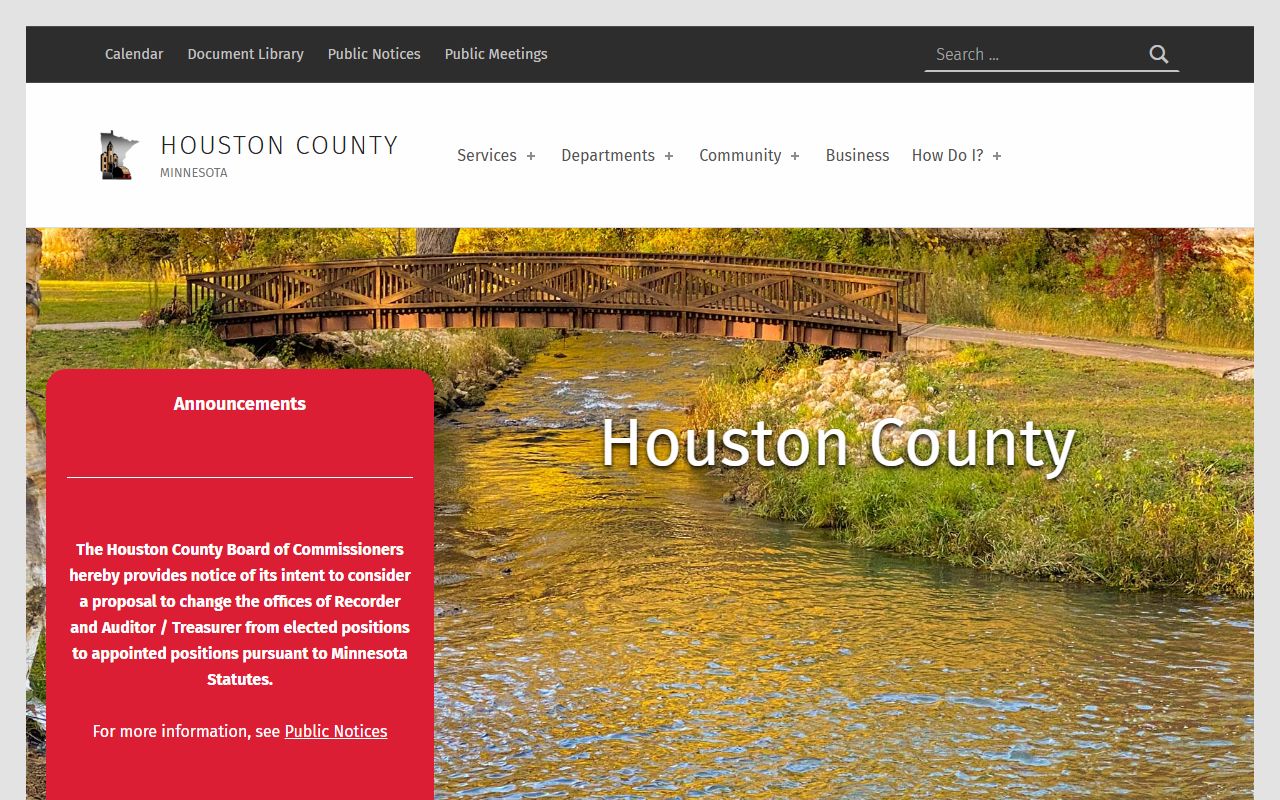 Houston County website for dissolution of marriage court services