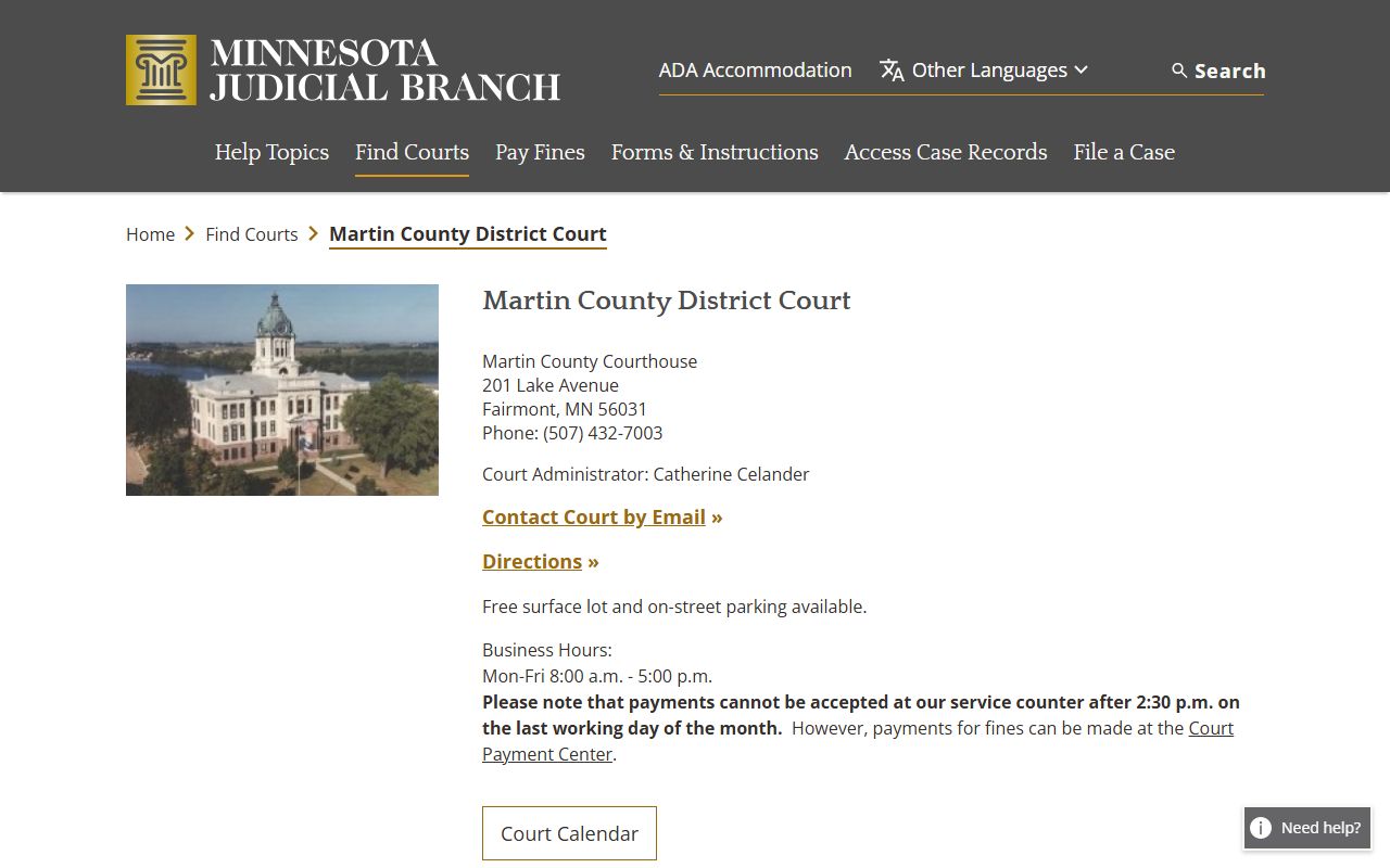 Martin County dissolution of marriage court main page
